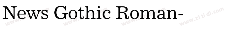 News Gothic Roman字体转换